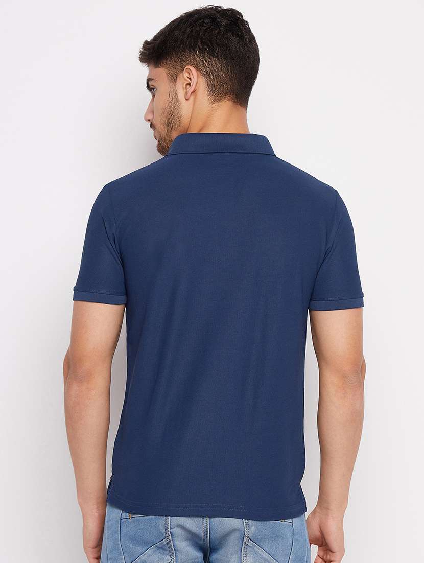 men's solid cotton polo t-shirt - 20040196 -  Standard Image - 2