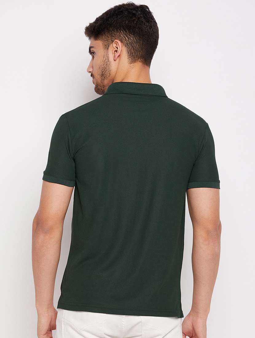 men's solid cotton polo t-shirt - 20040197 -  Standard Image - 2