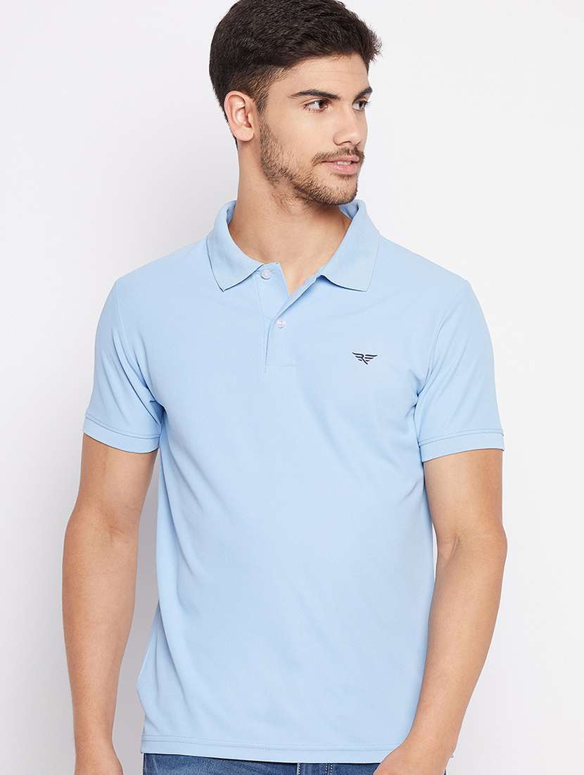 men's solid cotton polo t-shirt