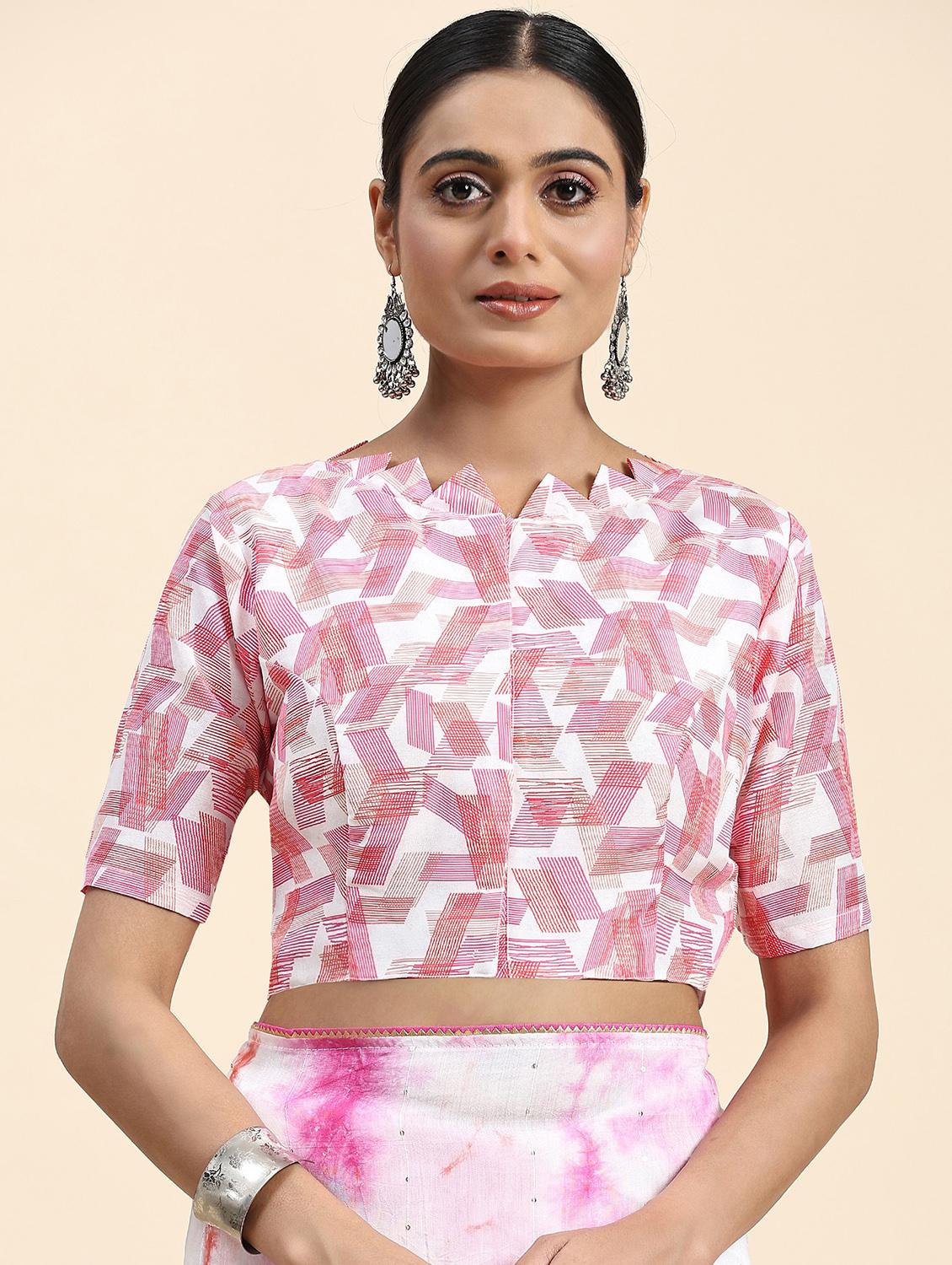 women's tie & dye pink colored saree - 20040203 - Standard Image - 2