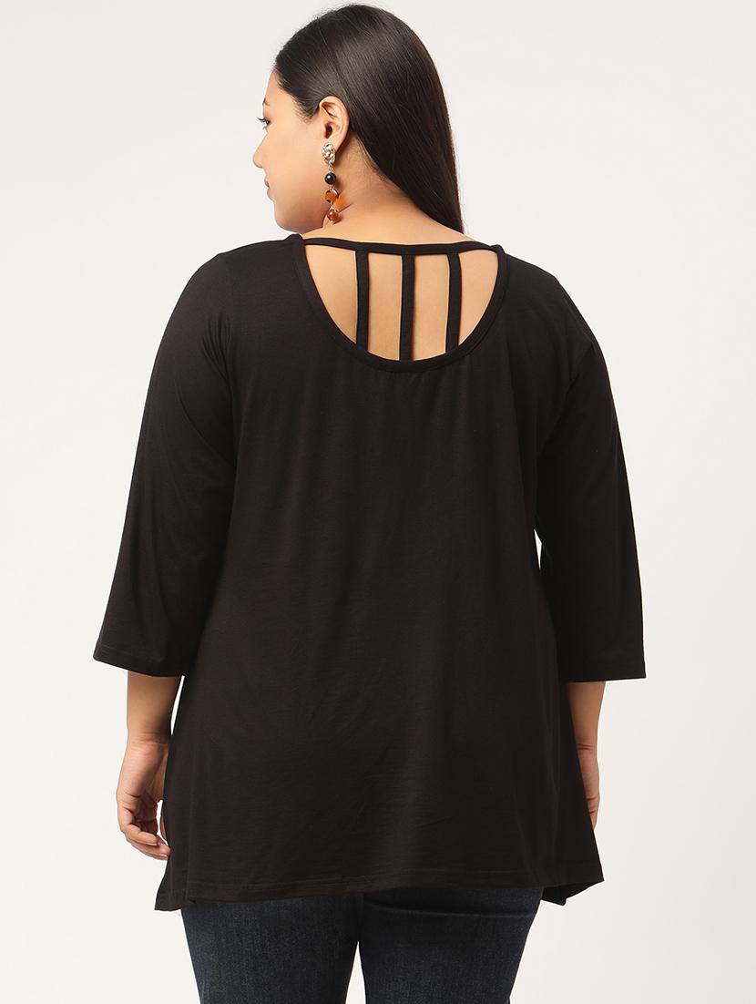 women's a line round neck top - 20040344 - Standard Image - 2