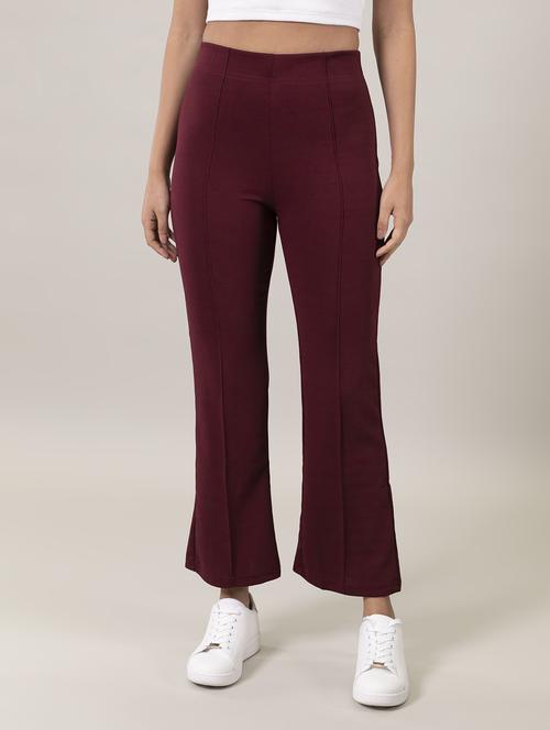 mid rise solid bootcut trouser - 20040450 -  Standard Image - 0