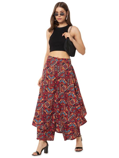 printed ruffled regular palazzo - 20041527 -  Standard Image - 0