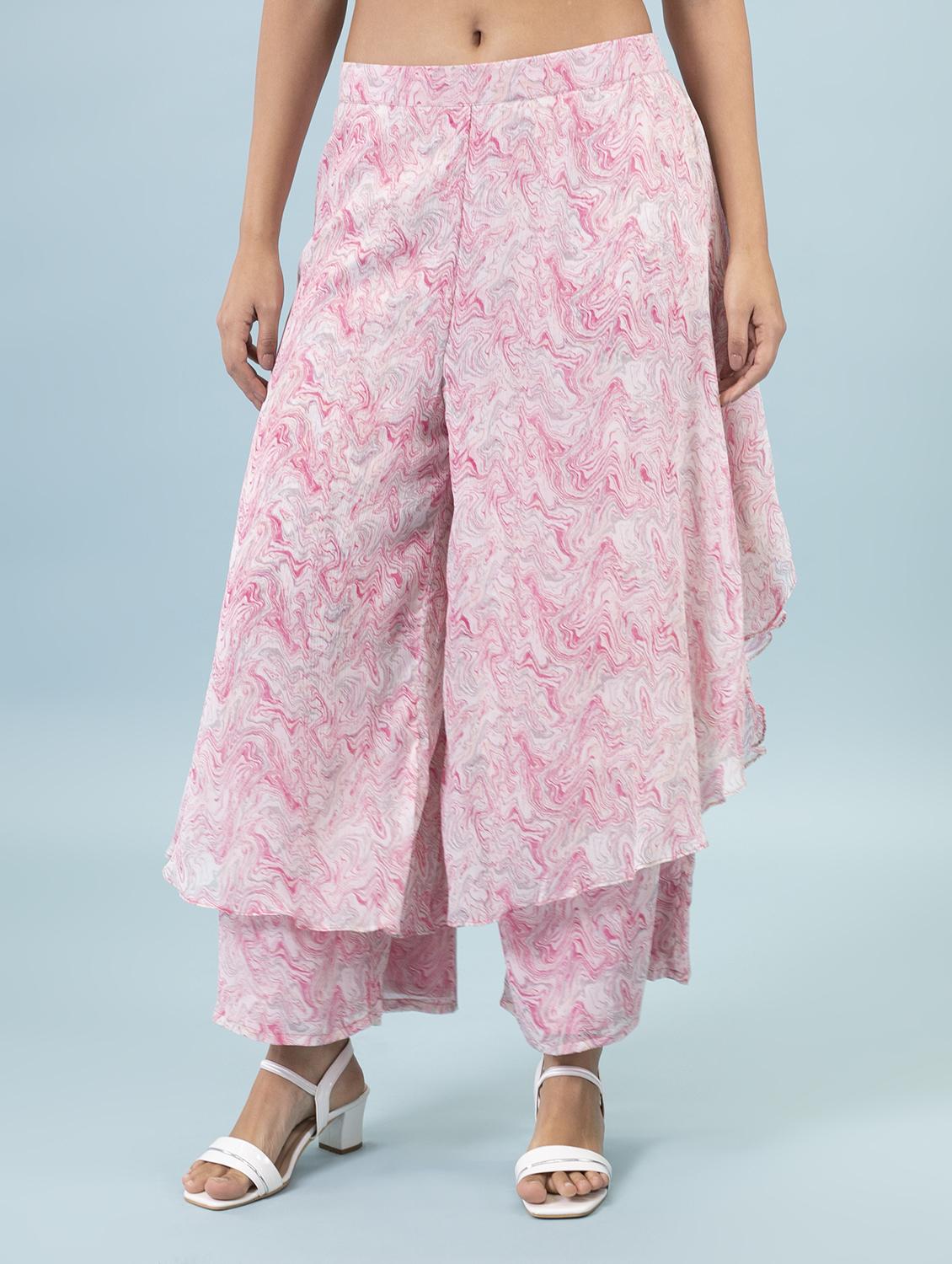 printed ruffled regular palazzo - 20041528 -  Zoom Image - 0