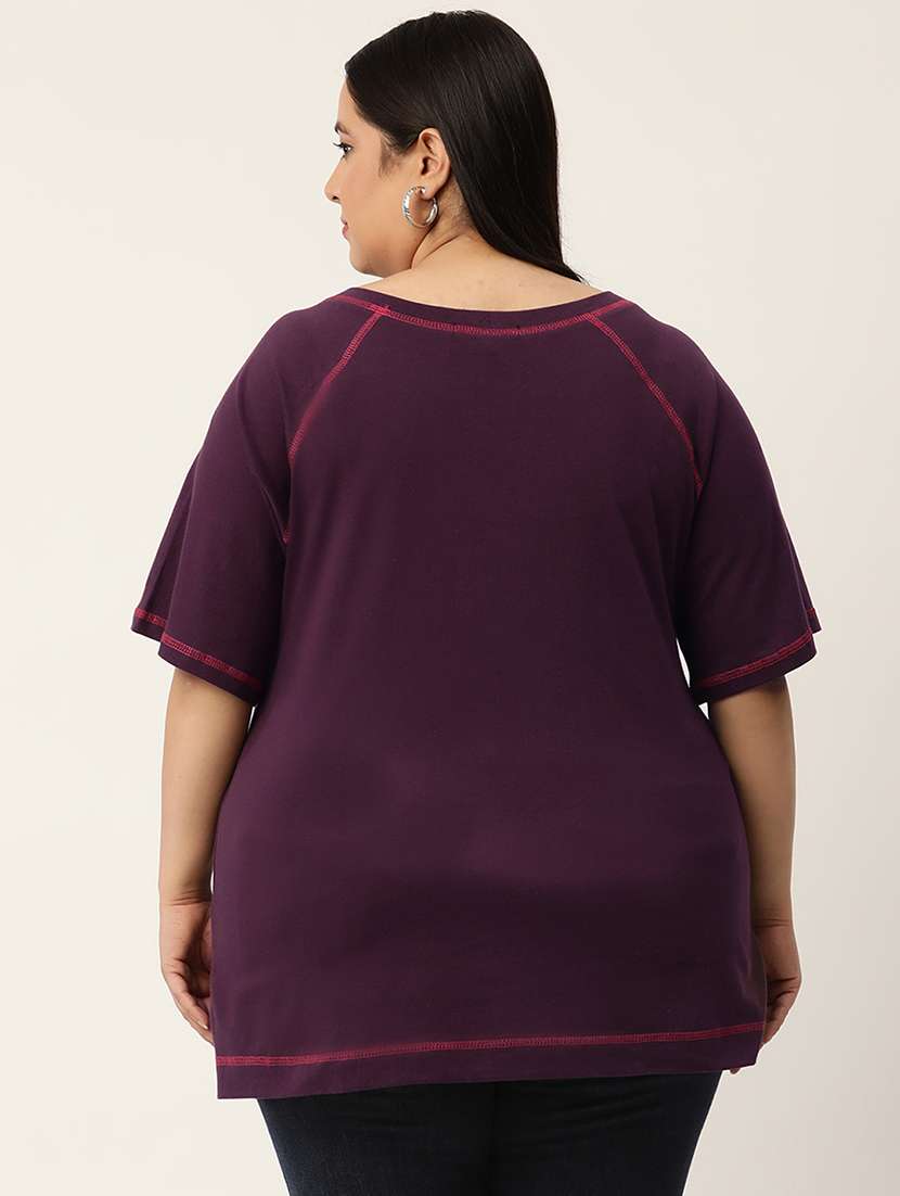 women's plain round neck t-shirt - 20041612 - Standard Image - 2