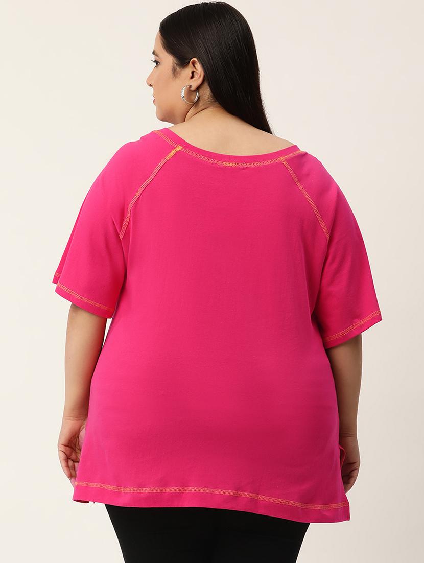 women's plain round neck t-shirt - 20041613 - Standard Image - 2