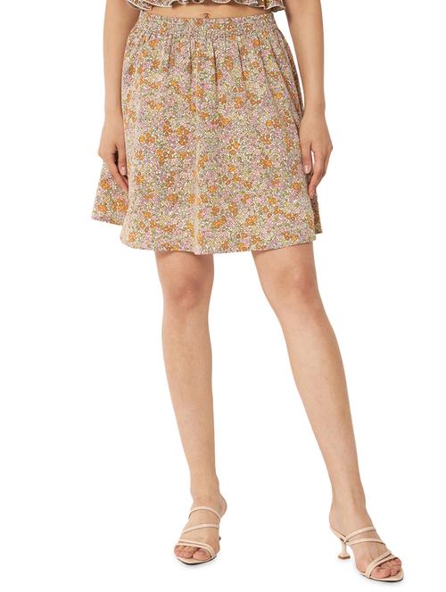 mid rise printed a-line skirt - 20041615 -  Standard Image - 0