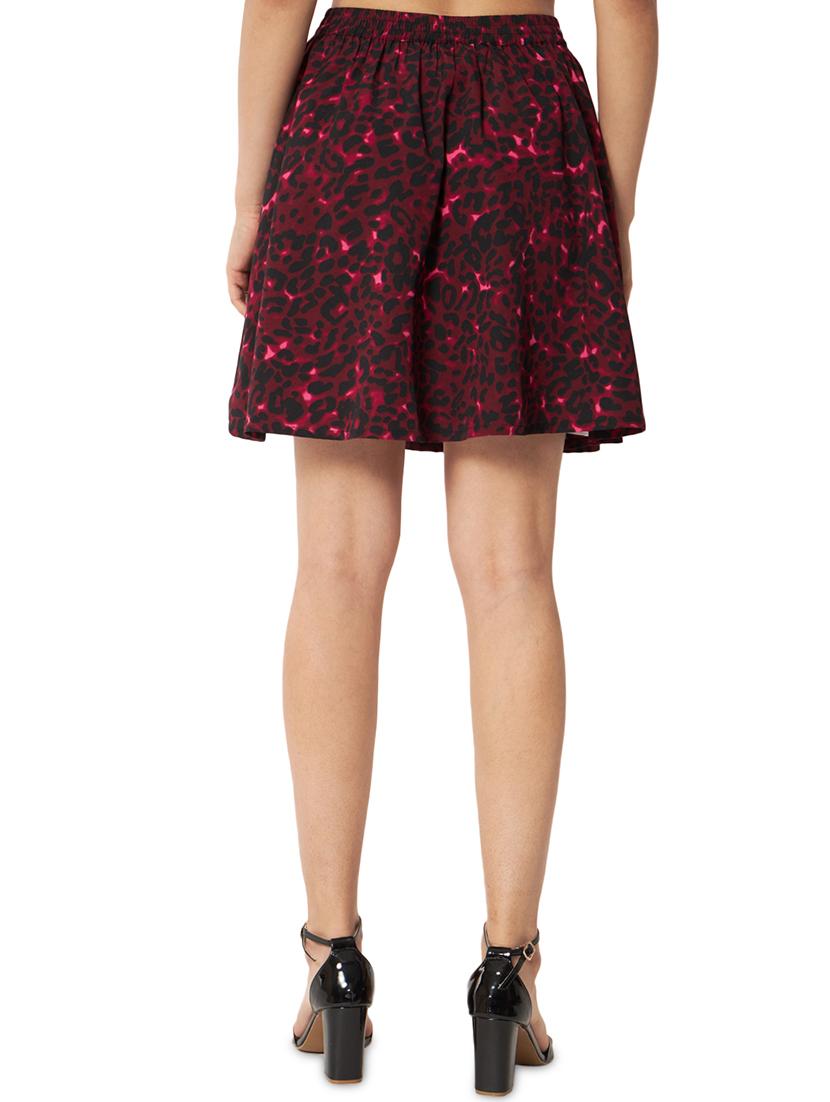 mid rise printed a-line skirt - 20041616 - Standard Image - 2