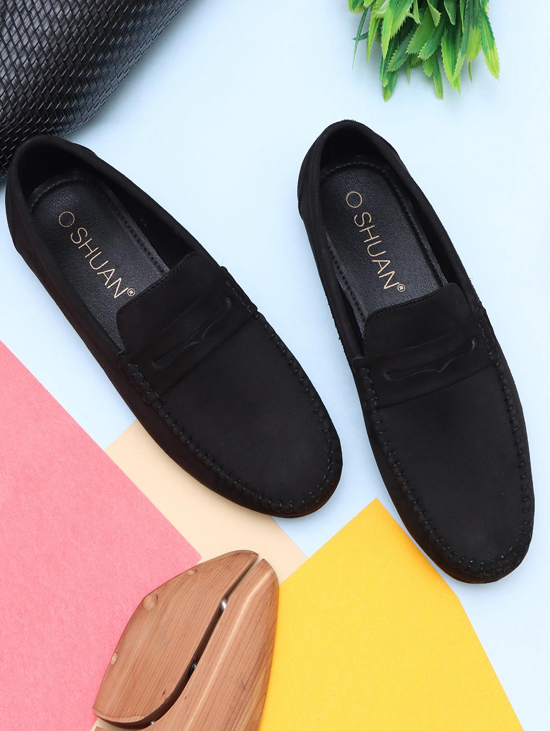 black solid slip-on loafers  - 20045100 -  Zoom Image - 0