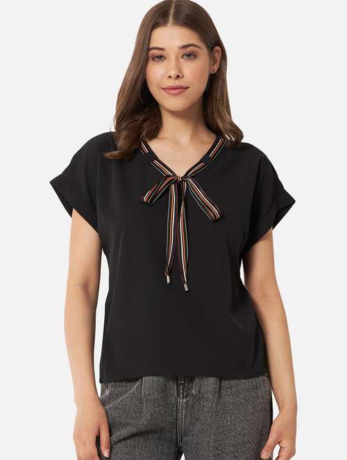 women's straight v neck top - 20045193 -  Standard Image - 0