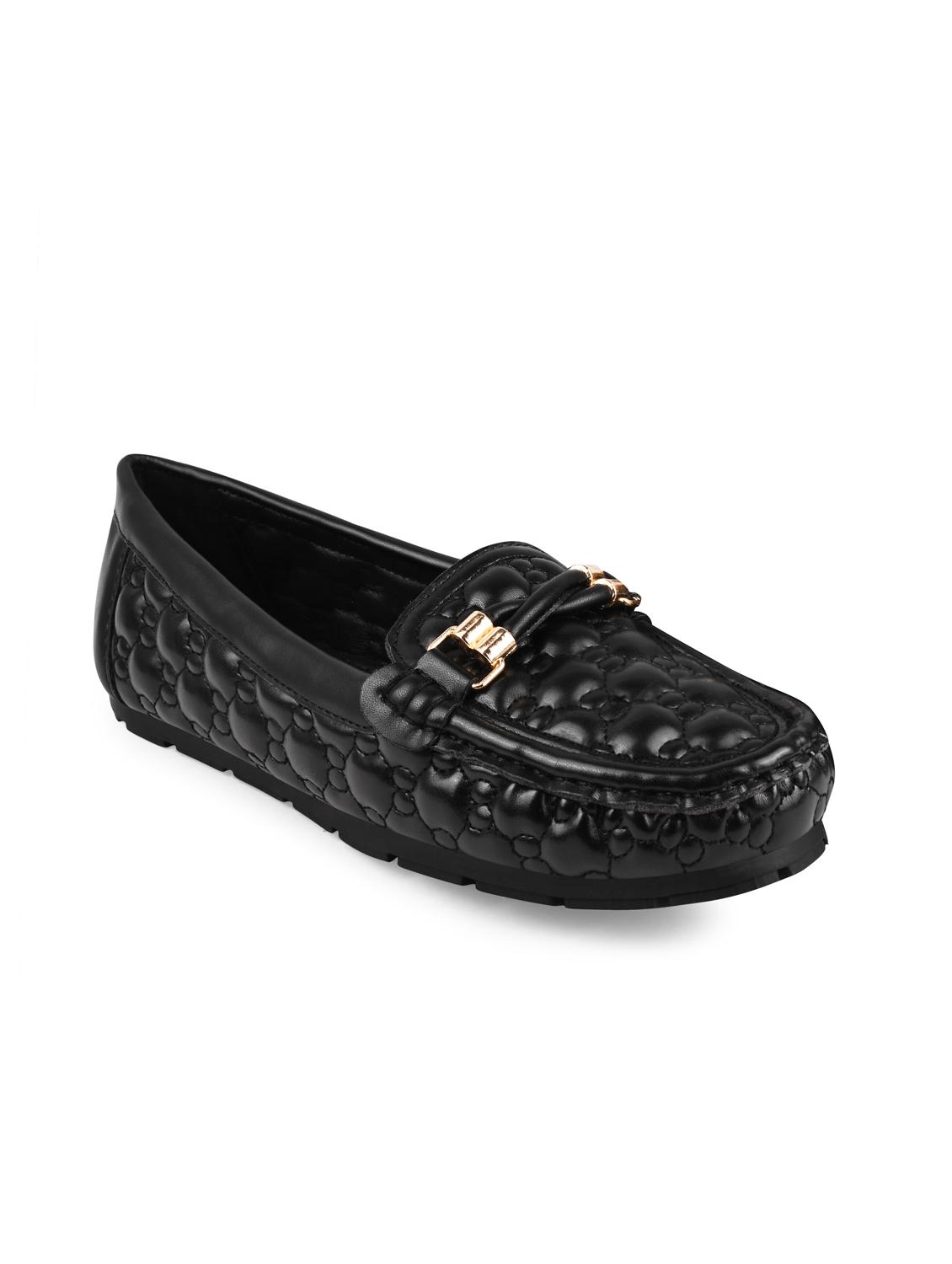 black pu slip on loafers - 20045286 - Standard Image - 2