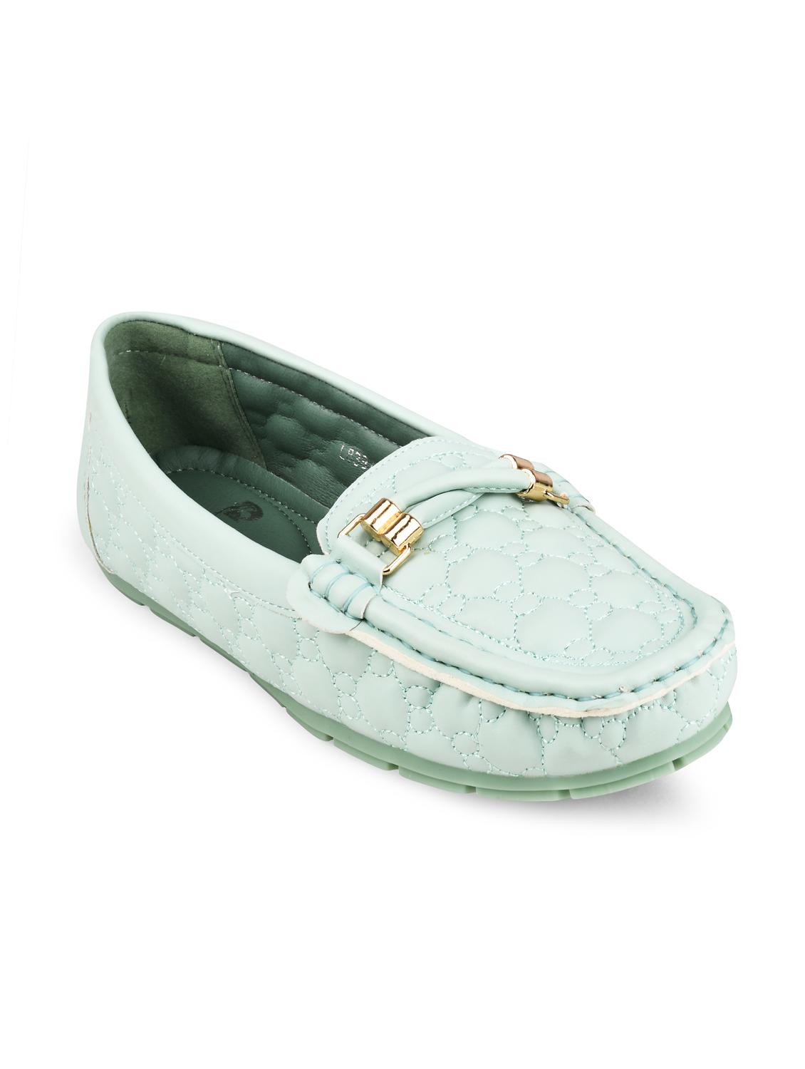 green pu slip on loafers - 20045287 - Standard Image - 2