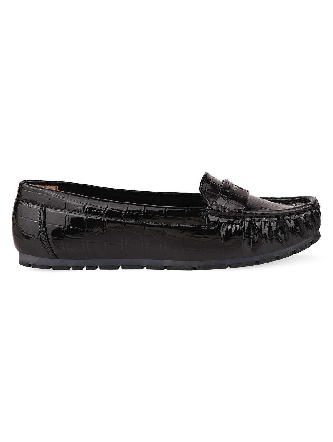 black leather slip on loafers - 20045299 -  Standard Image - 2
