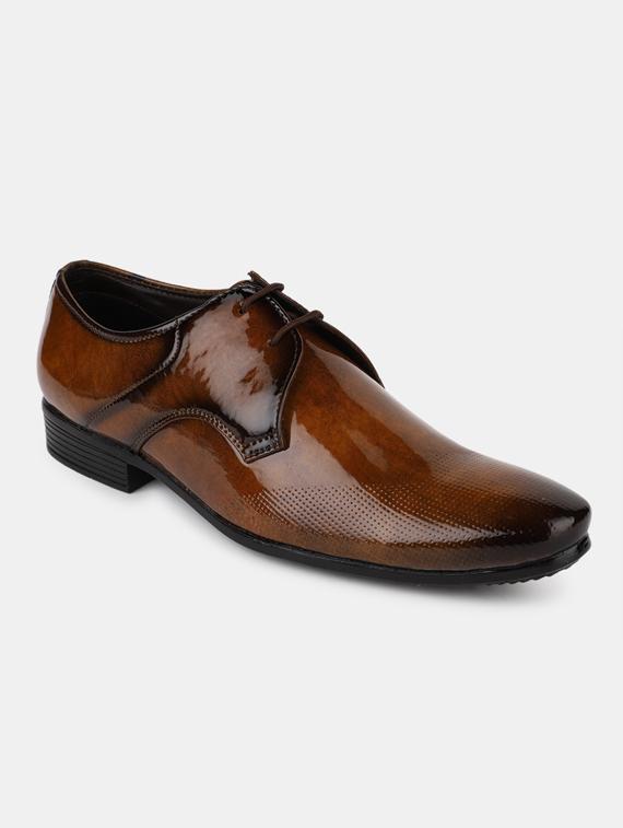 brown lace-up derby shoes - 20045740 - Zoom Image - 0