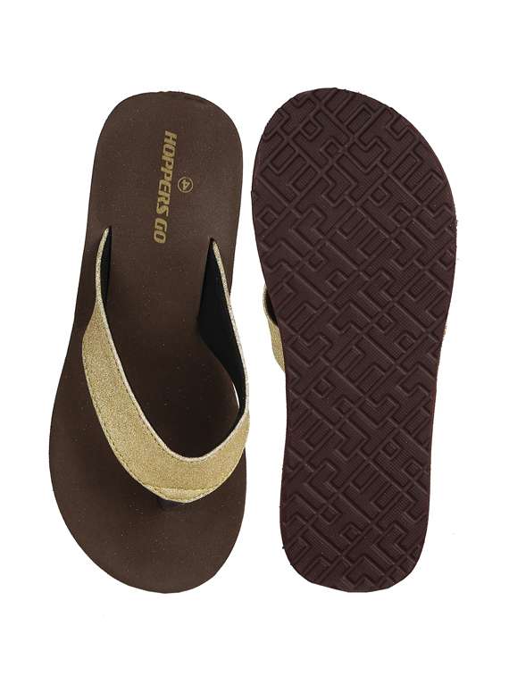 brown synthetic slippers flip flops - 20045748 -  Standard Image - 2