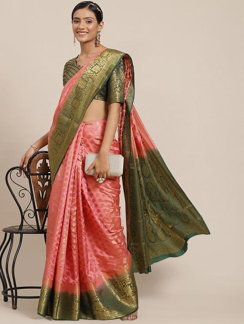 women's banarasi saree with blouse - 20045890 - Standard Image - 0