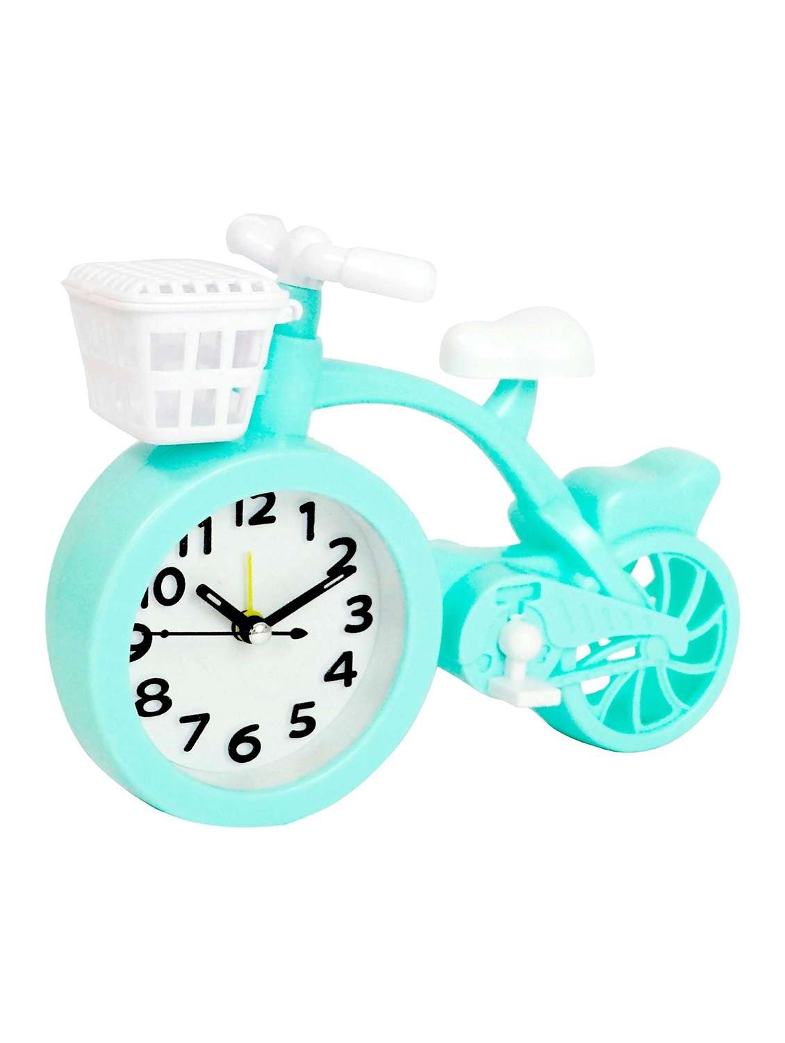 sigaram pack of 2 blue analog cycle table clock with alarm k1780