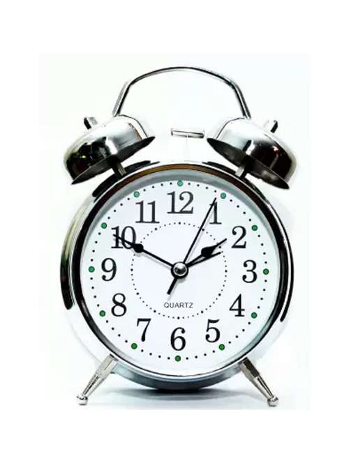 sigaram white color 11 x 15cm analog table clock k3081 - 20047566 - Standard Image - 0