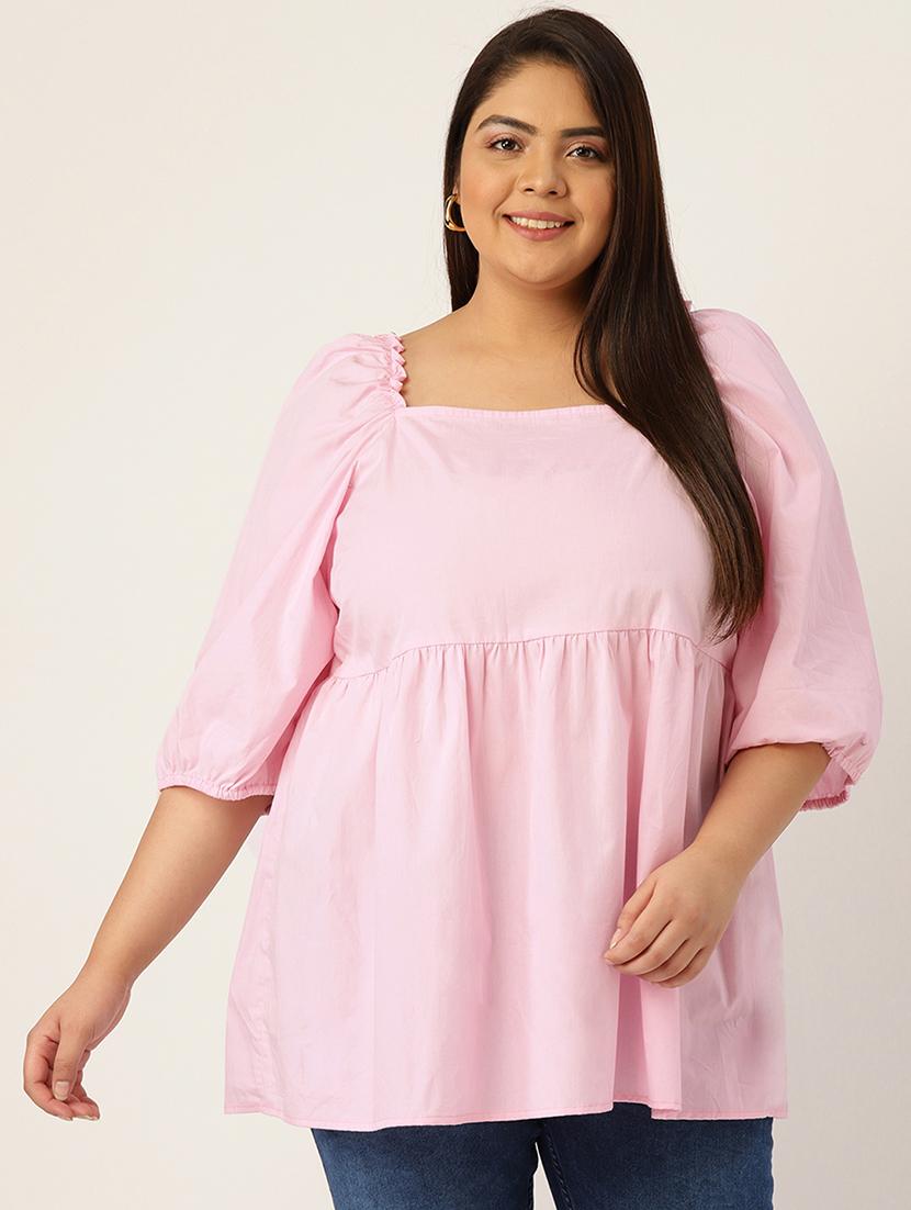 women's peplum square neck top - 20047710 - Zoom Image - 0