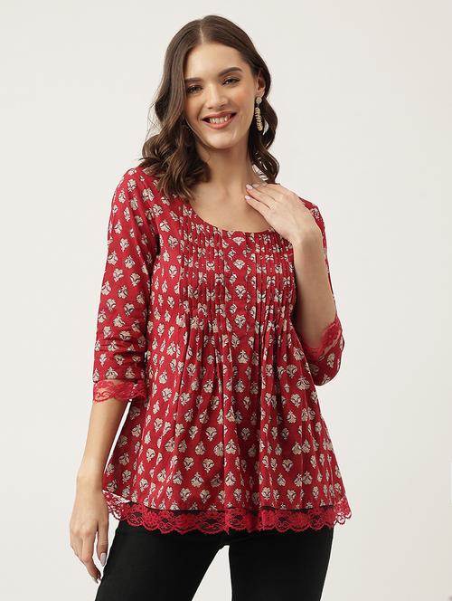women's a line round neck top - 20048018 -  Standard Image - 0