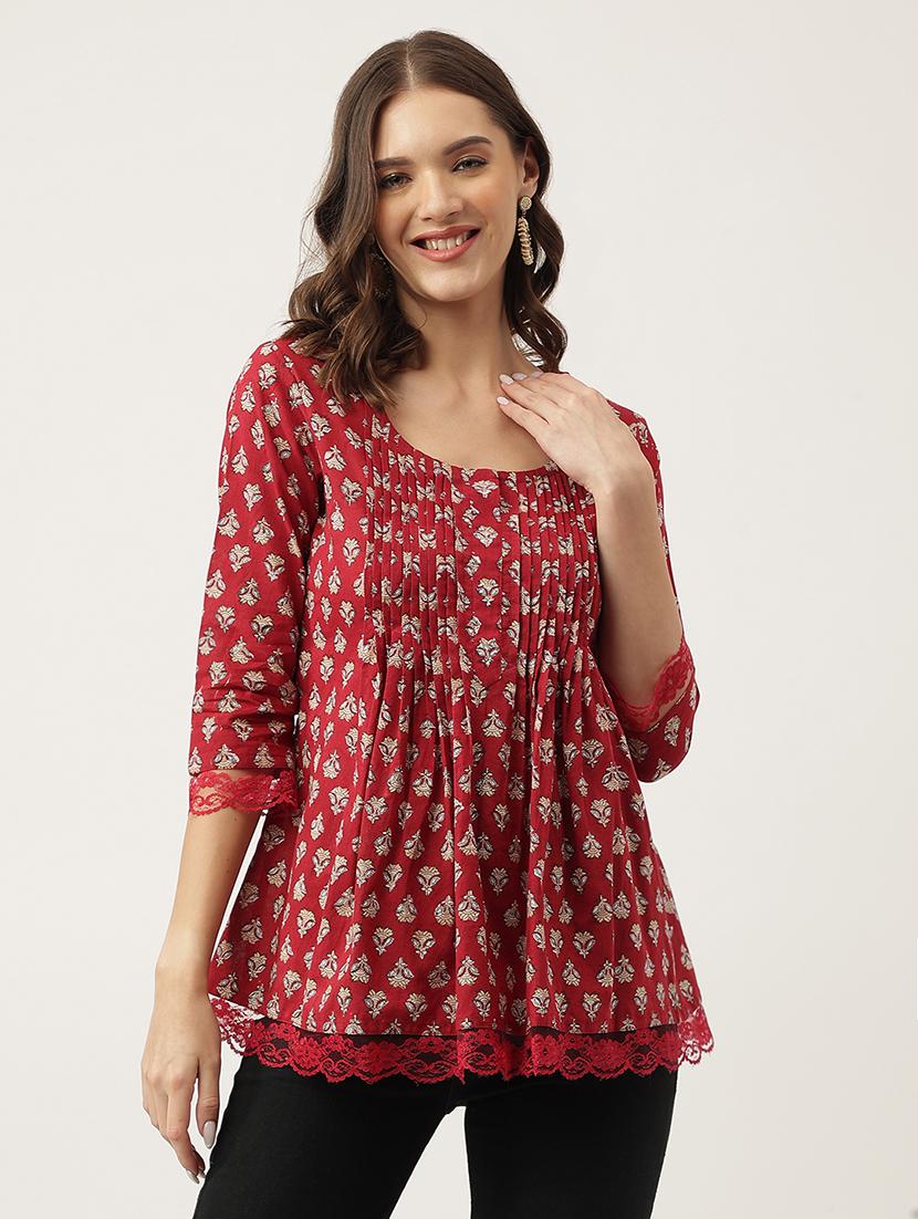 women's a line round neck top - 20048018 -  Zoom Image - 0