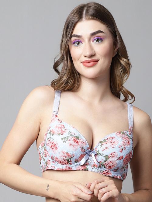 blue lace tshirt bra - 20049980 -  Standard Image - 0