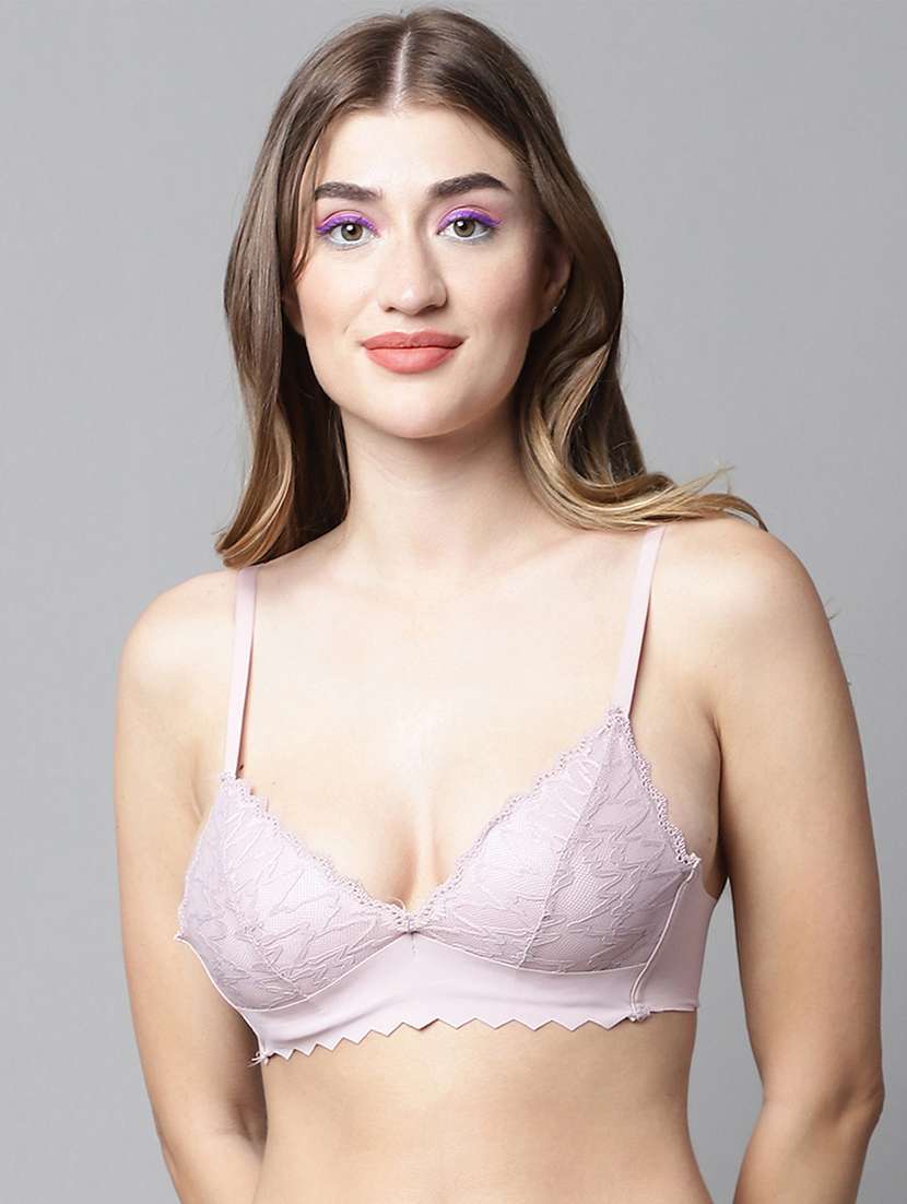pink lace lette bra