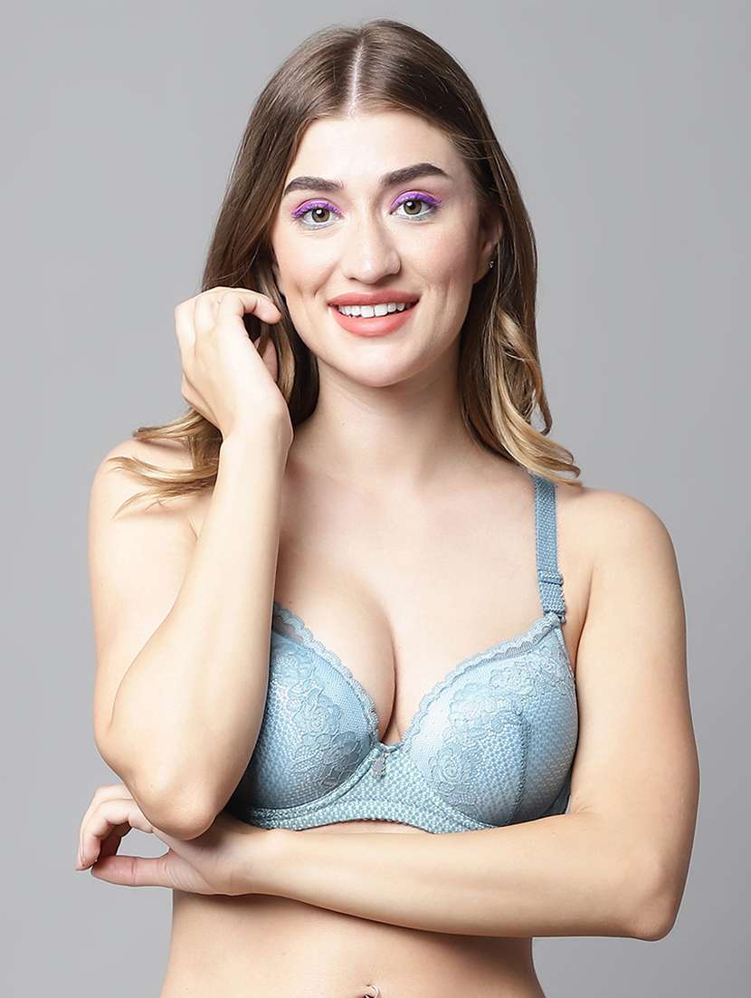 green lace tshirt bra