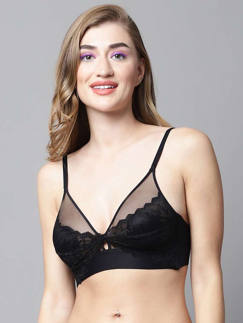 black lace lette bra