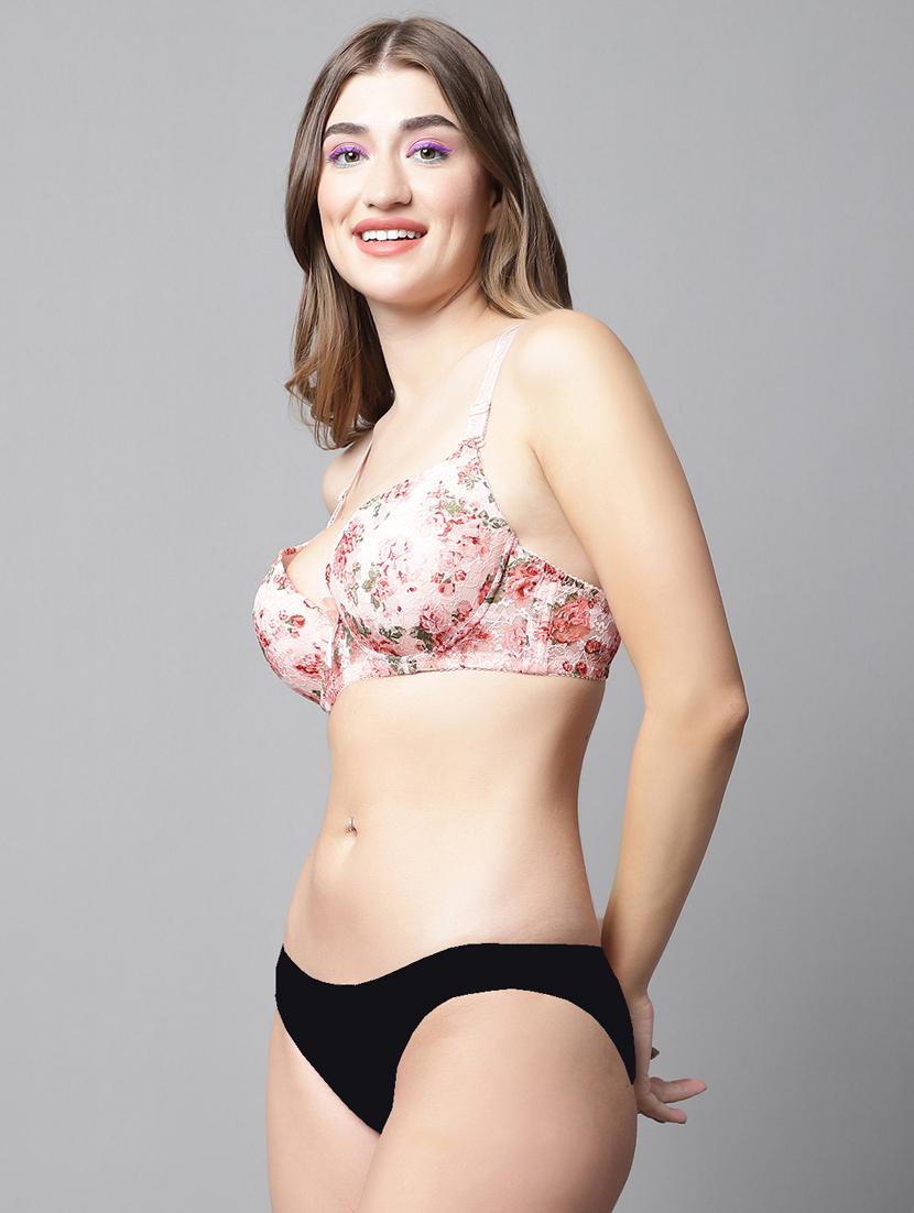 orange lace bra and panty set - 20050030 - Standard Image - 2
