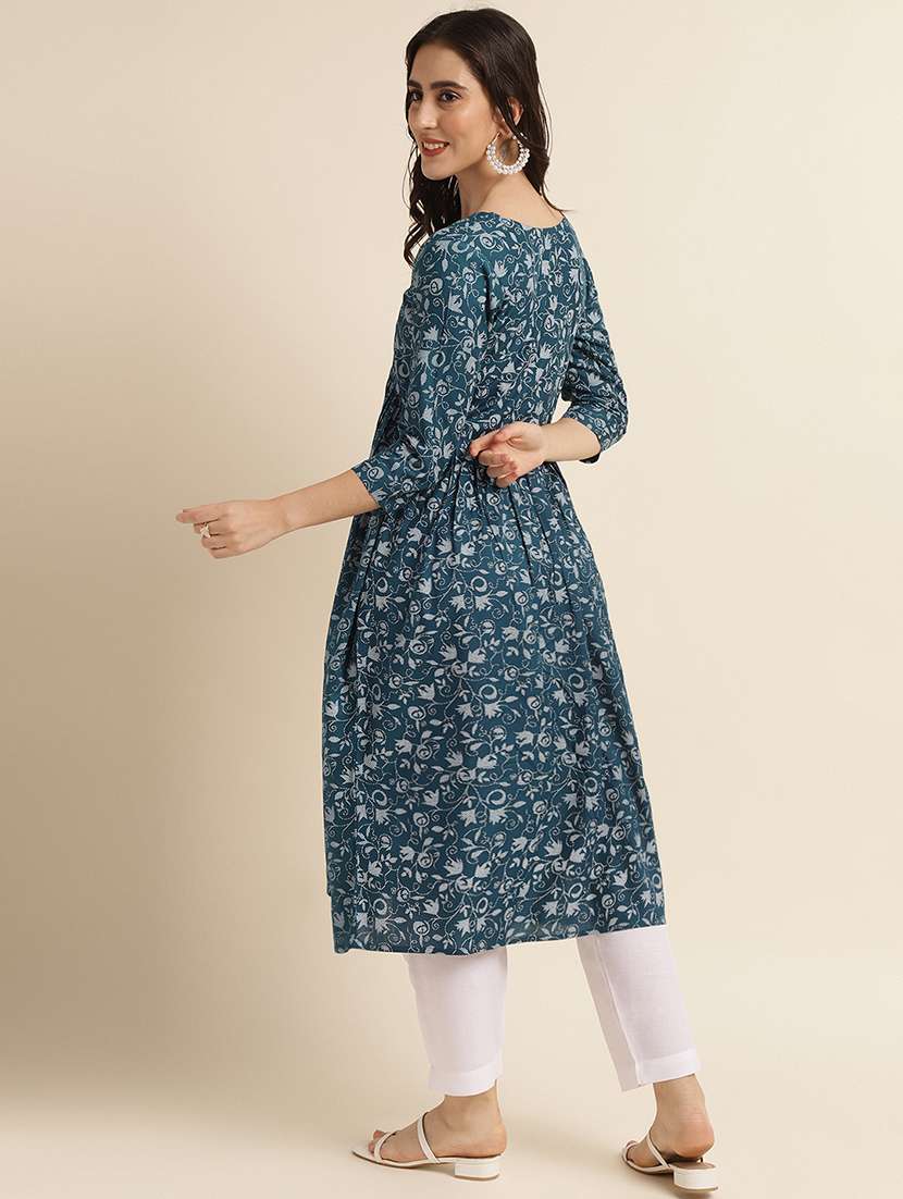 women printed kurta pant set - 20050072 -  Standard Image - 2