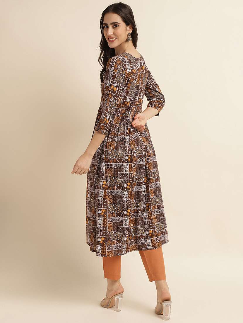 women printed kurta pant set - 20050080 -  Standard Image - 2