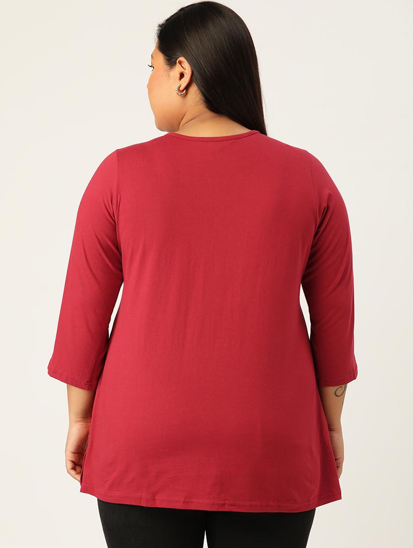 women's straight round neck top - 20050319 - Standard Image - 2