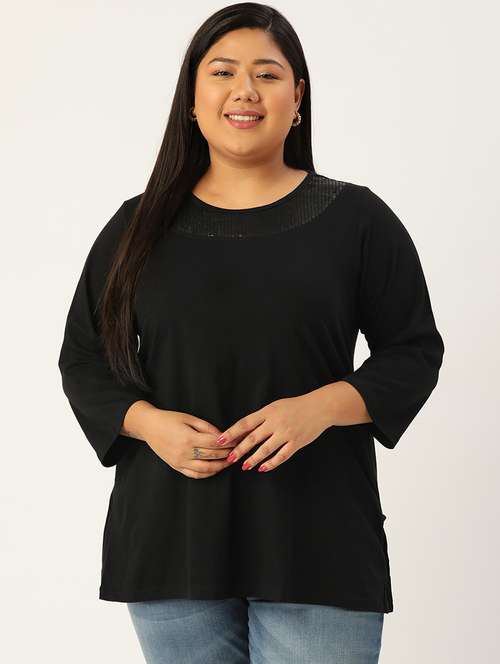 women's straight round neck top - 20050321 - Standard Image - 0