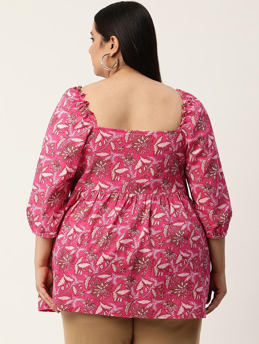 women's peplum square neck top - 20050322 - Standard Image - 2