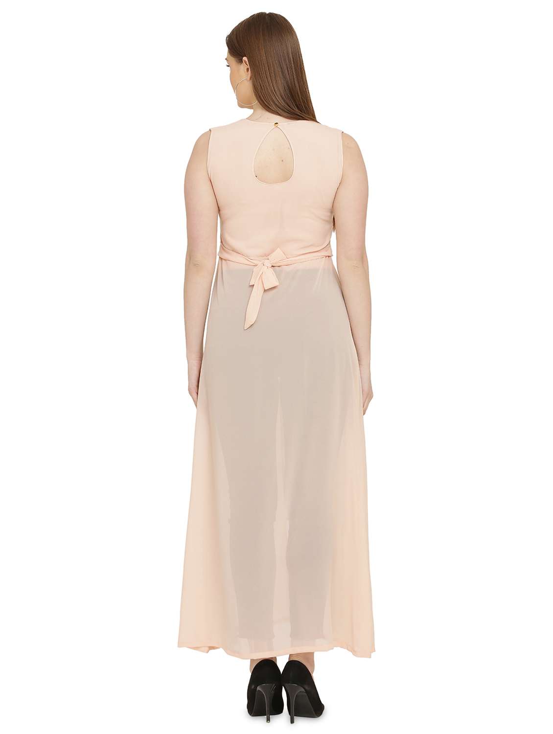 pink solid fit & flare tunic - 20051724 - Standard Image - 2