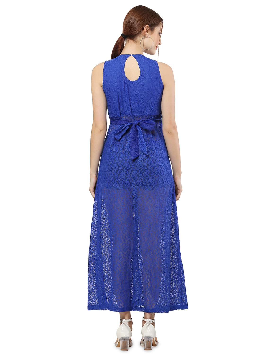blue fit & flare tunic - 20051741 - Standard Image - 2