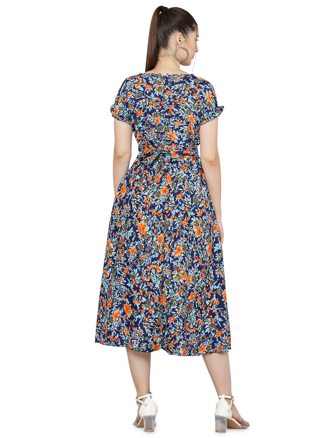 women's fit & flare floral dress - 20051745 - Standard Image - 2