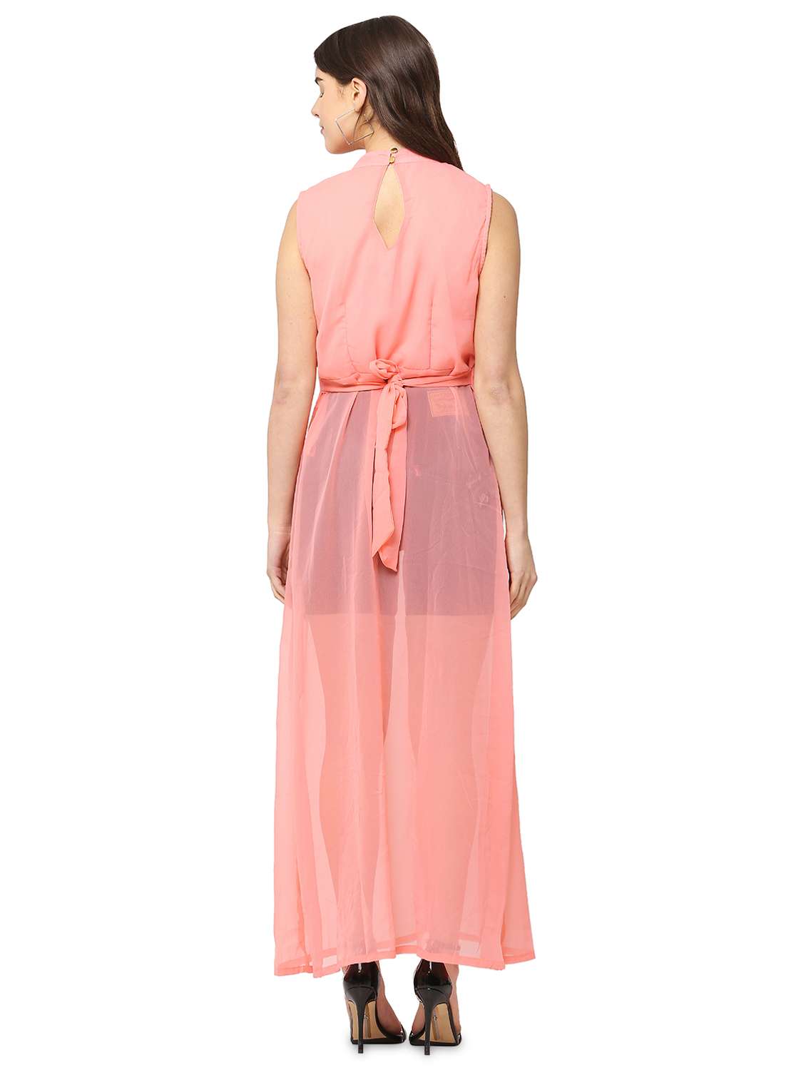 pink solid fit & flare tunic - 20051746 -  Standard Image - 2