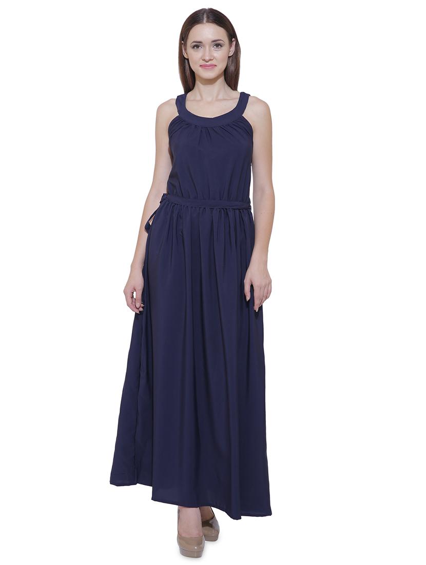 women's fit & flare solid dress - 20051760 - Zoom Image - 0