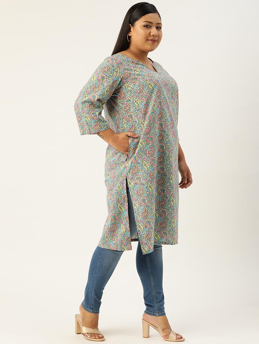women's straight kurta - 20051825 - Standard Image - 2