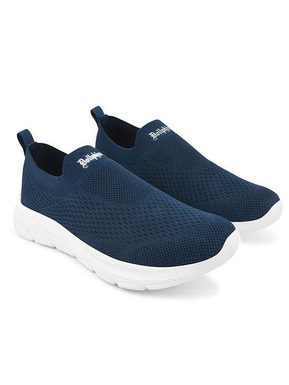 blue slip on sport shoe