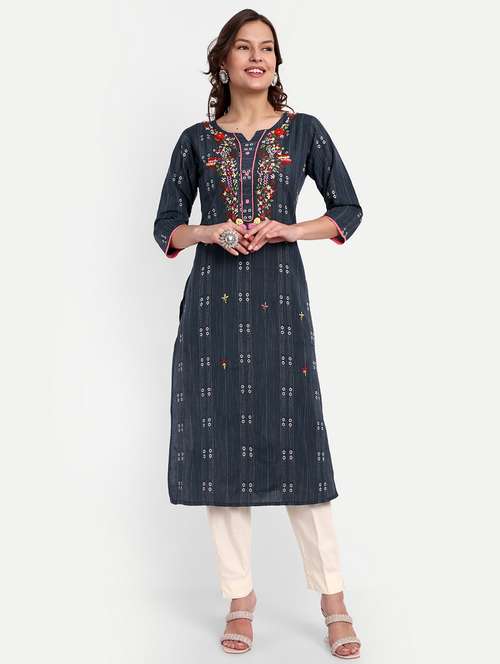 women's straight kurta - 20051925 - Standard Image - 0