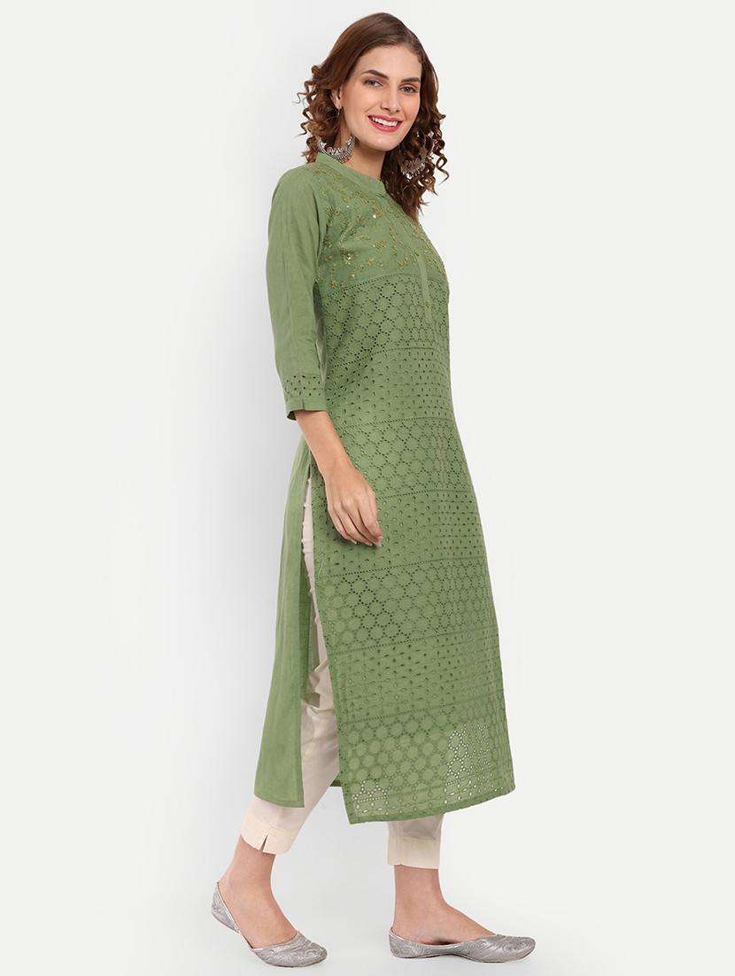 women's straight kurta - 20051951 -  Standard Image - 2