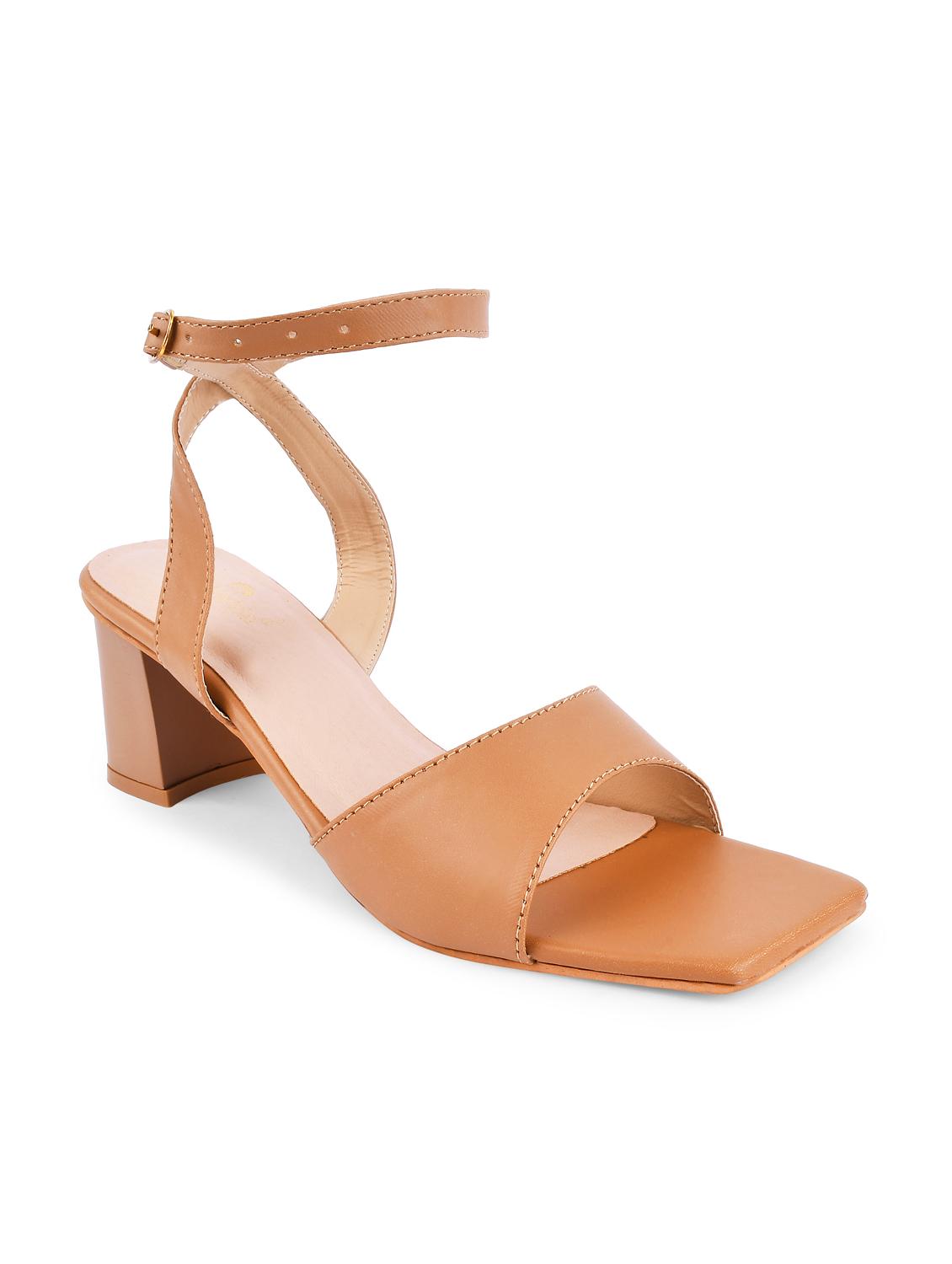 beige pu ankle strap sandals - 20052074 - Standard Image - 2