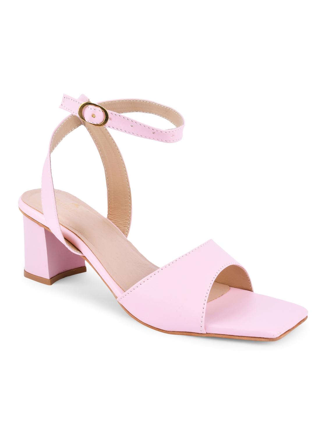 pink pu ankle strap sandals - 20052076 - Standard Image - 2