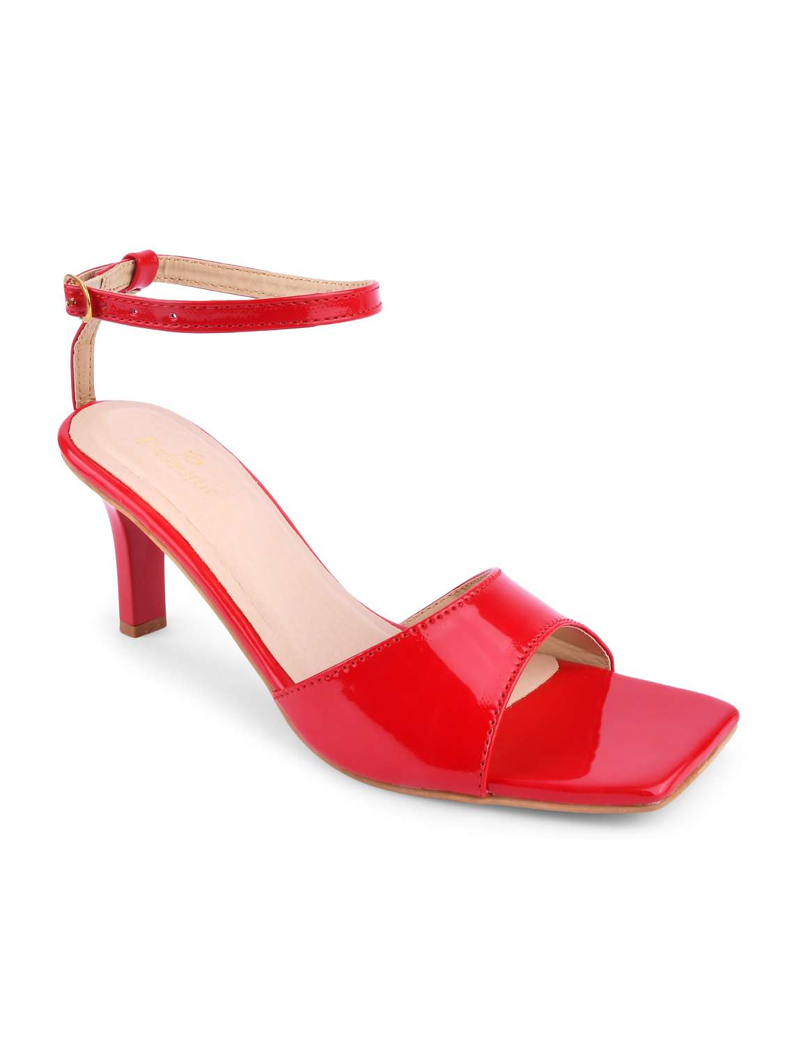 red patent leather ankle strap sandals - 20052081 - Standard Image - 2