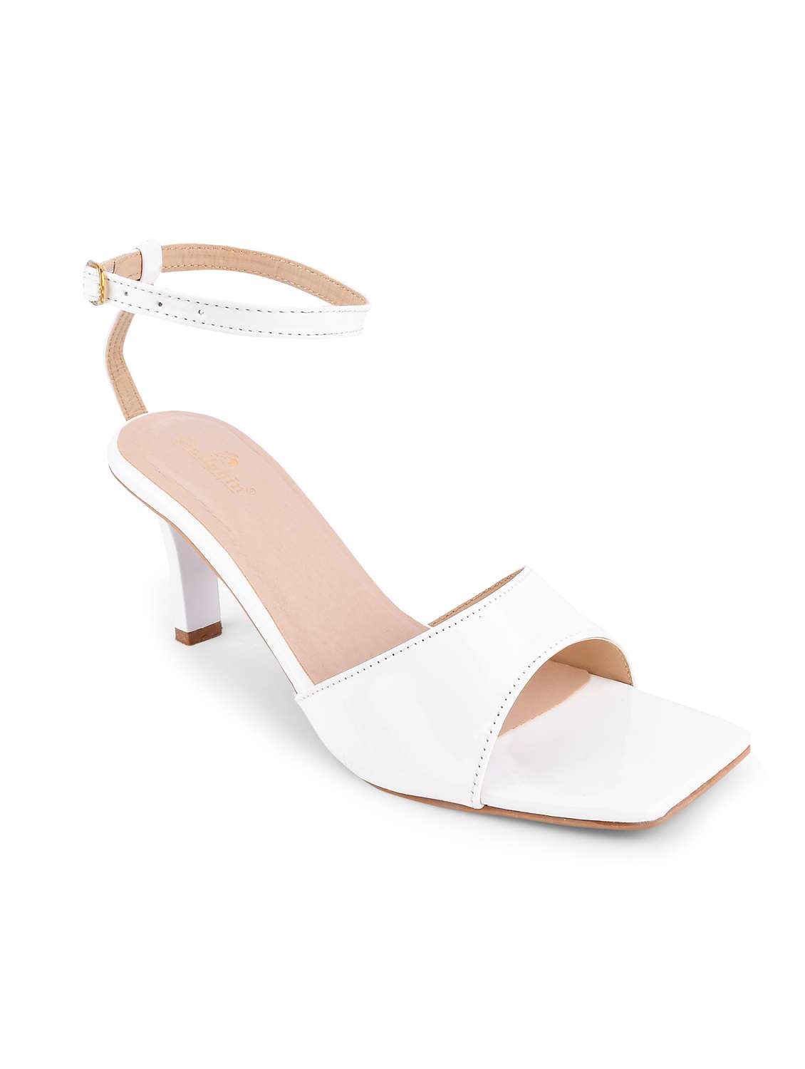white patent leather ankle strap sandals - 20052082 -  Standard Image - 2