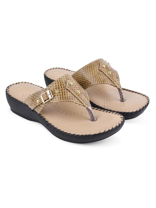 beige pu slip on sandals - 20052083 -  Standard Image - 0
