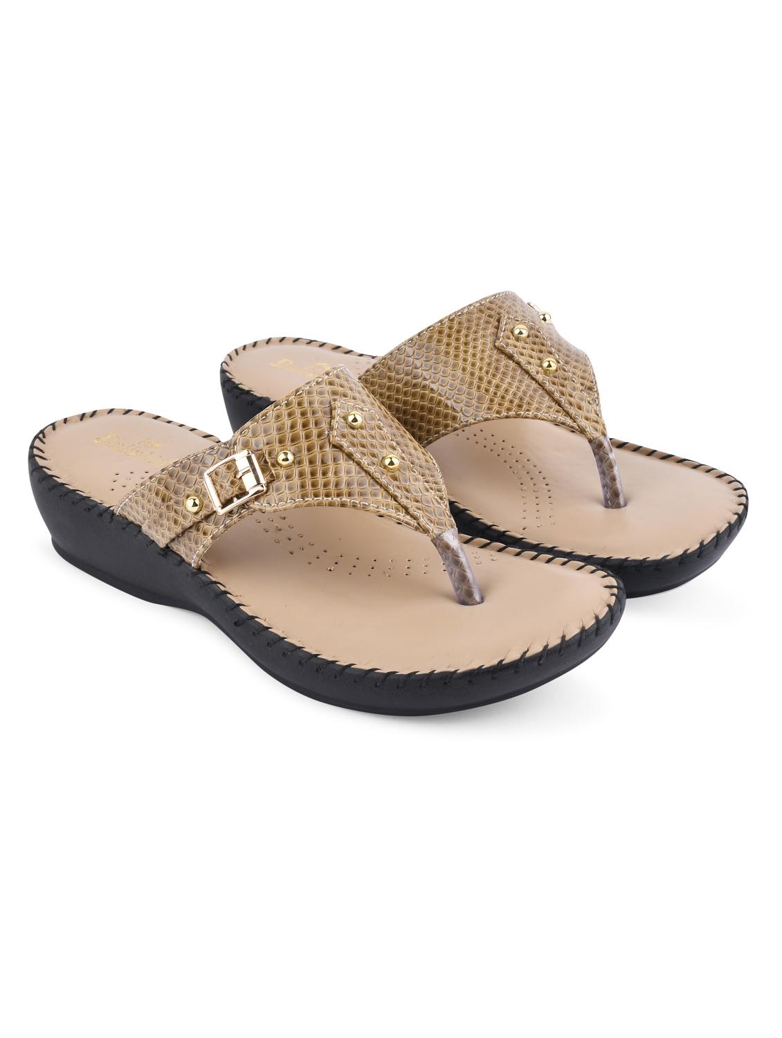 beige pu slip on sandals - 20052083 -  Zoom Image - 0